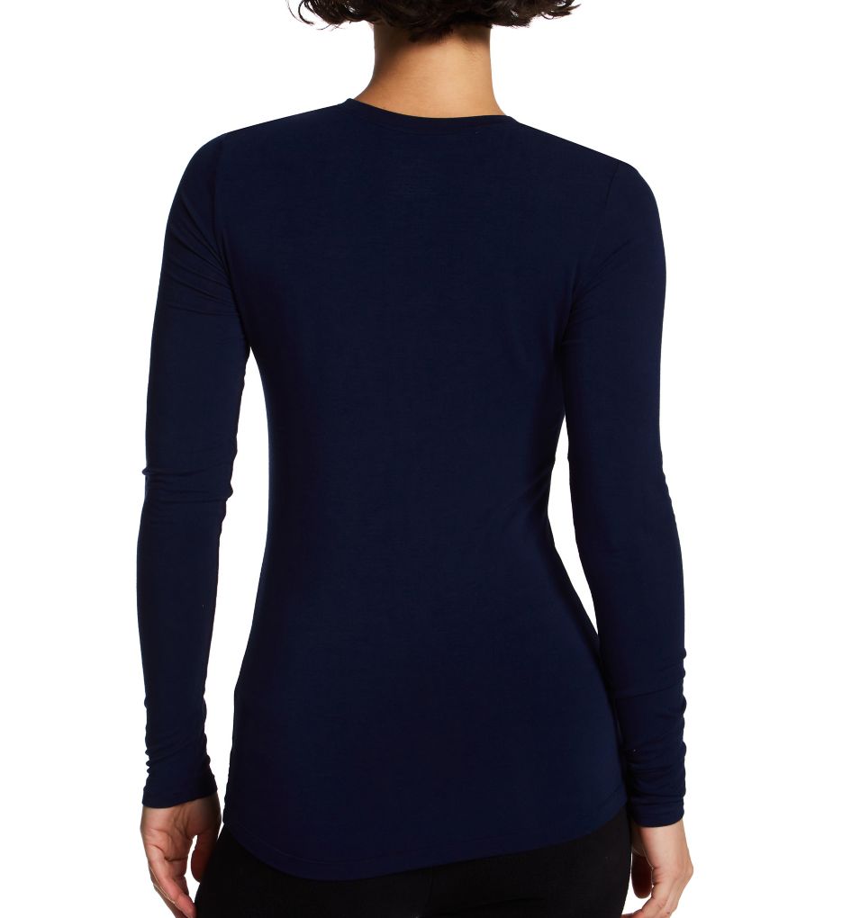 cuddl Duds Womens Softwear with Stretch Long Sleeve crew Neck Top