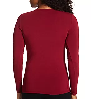 Softwear with Stretch Long Sleeve Crew Neck Shirt Rhubarb S
