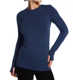 Ultra Cozy Long Sleeve Crew Neck Top Ultramarine Heather S