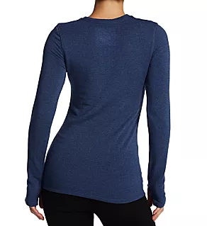 Ultra Cozy Long Sleeve Crew Neck Top Ultramarine Heather L