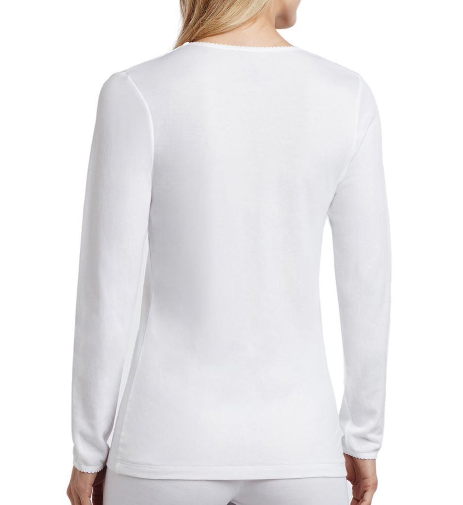 Softwear Lace Edge Long Sleeve V-Neck Shirt