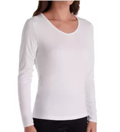 Climatesmart Long Sleeve V-Neck Shirt White L