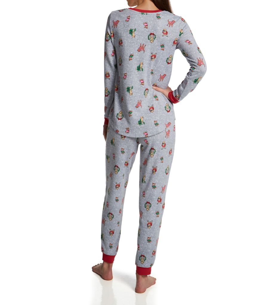 Cuddl Duds Women's Printed 3/4-Sleeve Pajamas Set