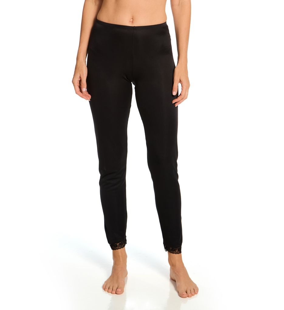 Cuddl Duds Softwear Lace Edge Legging Black L  - Image 1