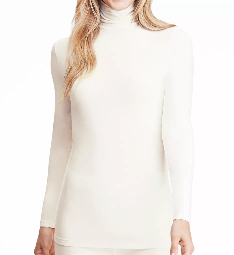 Softwear with Stretch Long Sleeve Turtleneck Ivory S