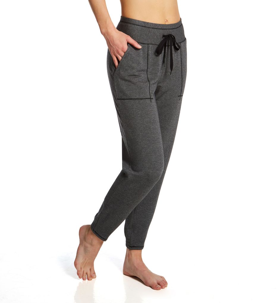 Cuddl Duds Ultra Cozy Mid Rise Leggings - Charcoal Heather, Blue