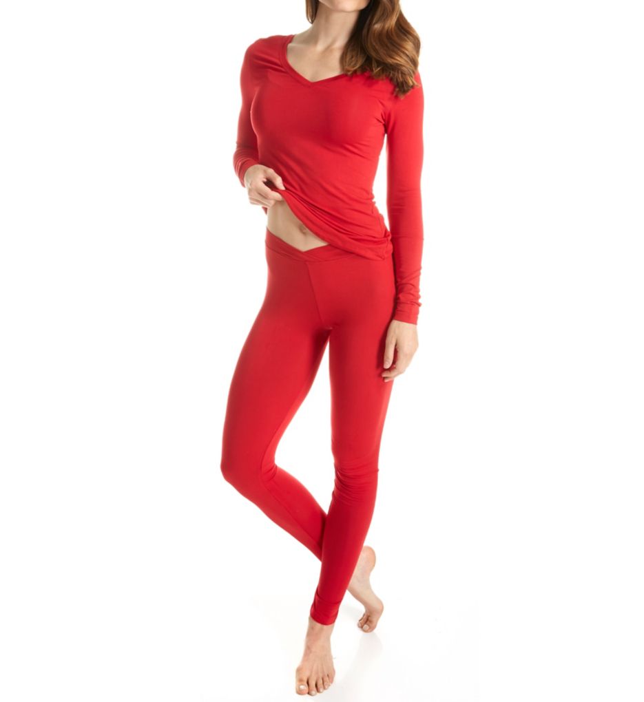 Softwear with Stretch Long Sleeve V Neck-cs1