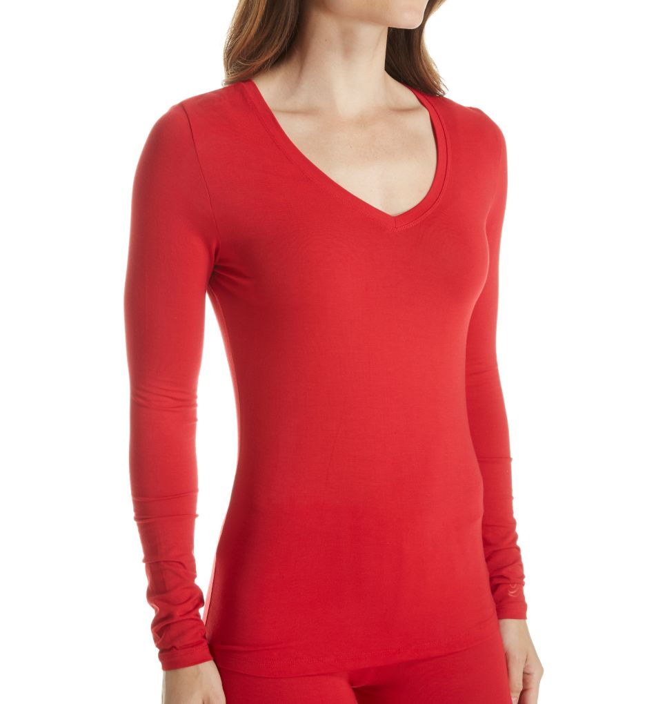 Softwear with Stretch Long Sleeve V Neck