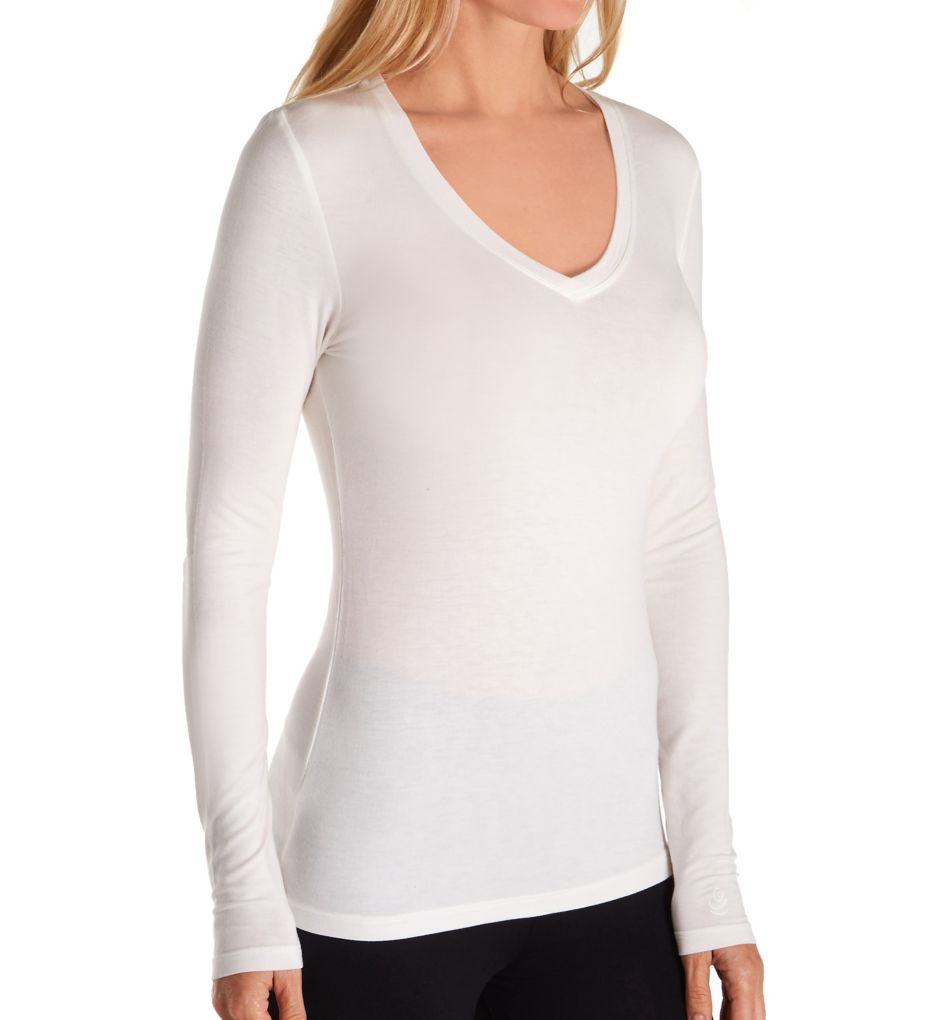 Women's Cuddl Duds Softwear with Stretch Long Sleeve Crew Top