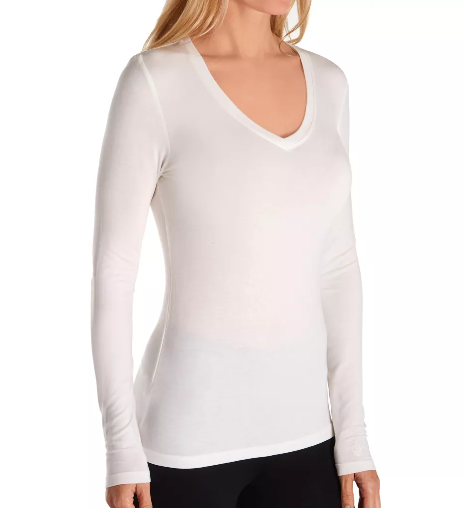 【YOURNUS】Silky U-Neck Long Sleeve Softwear with Stretch Long Sleeve Turtleneck
