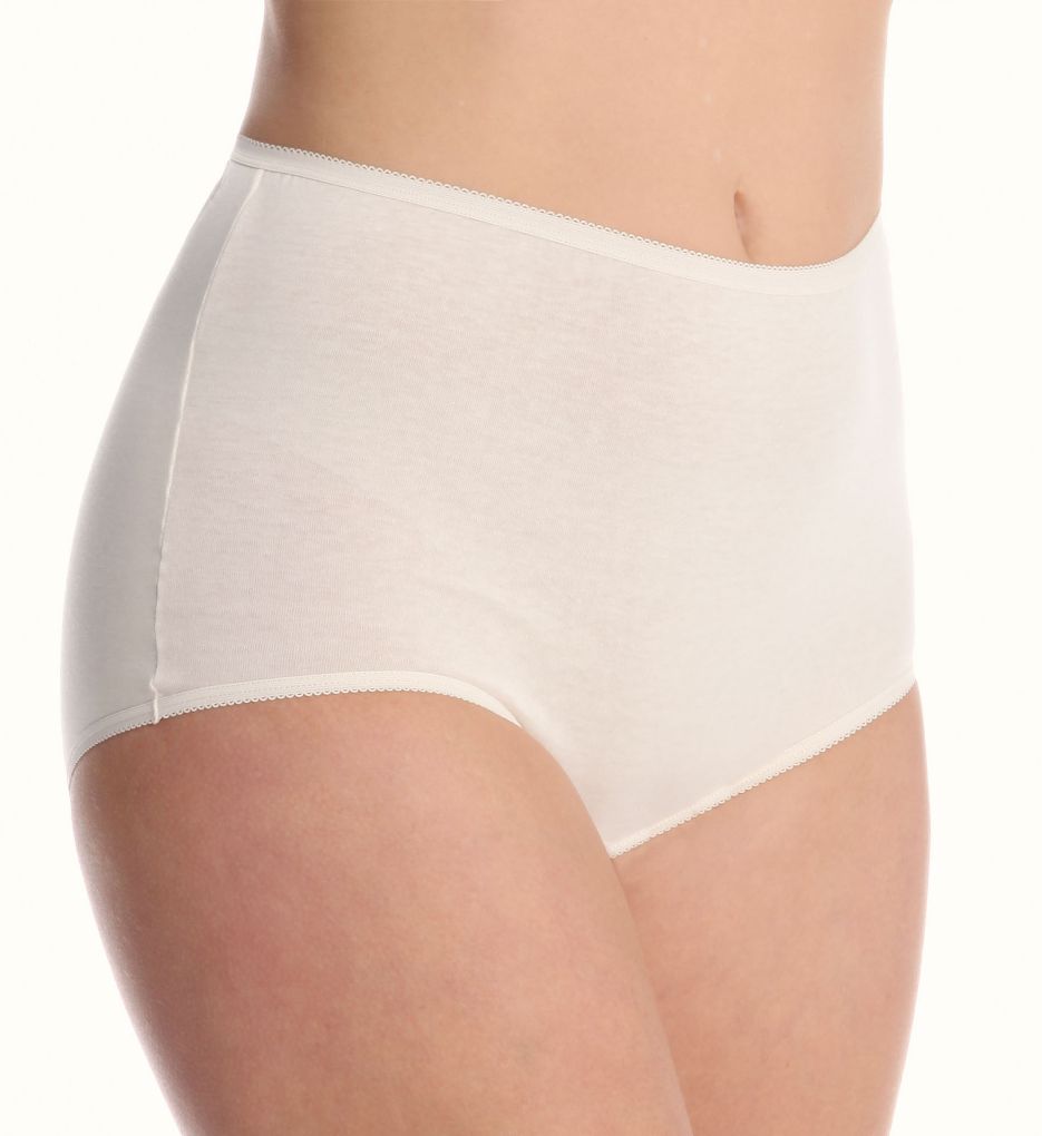 Cuddl Duds (1703319): Cuddl Duds LR101 Lorraine Cotton Full Brief with Picot Trim Panty (Sand 5)