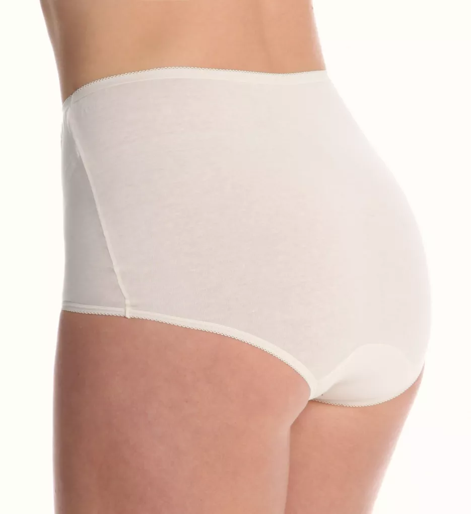 Vanity Fair 7 L Nylon Shimmery High Waist White Bikini Underwear Panties  Gusset