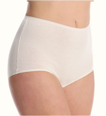 Cuddl Duds Lorraine Cotton Full Brief with Picot Trim Panty