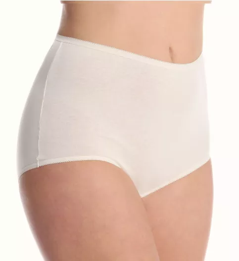 Cuddl Duds Lorraine Cotton Full Brief with Picot Trim Panty LR101