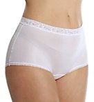 Lorraine Nylon Full Brief with Lace Trim Panty