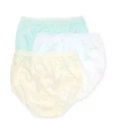 Lorraine Lace Trim Nylon Full Brief Panty - 3-Pack