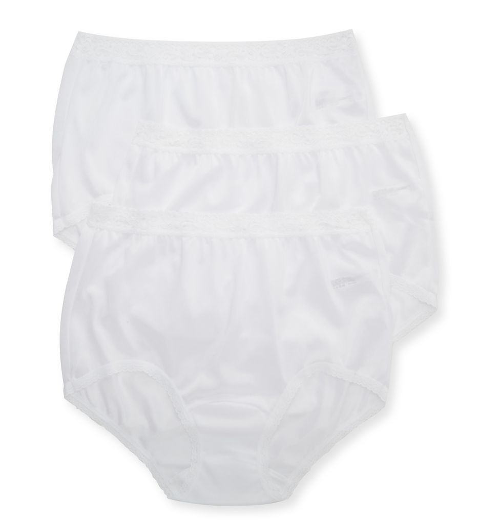 3-Pack Women's Nylon Regular Absorbency Incontinence Panties Beige 3X (Fits  Hip 49-51)