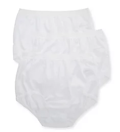 Lorraine Lace Trim Nylon Full Brief Panty - 3-Pack Pearl 5