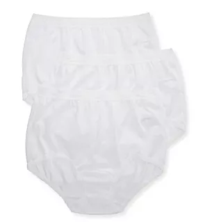 Lorraine Lace Trim Nylon Full Brief Panty - 3-Pack Pearl 5