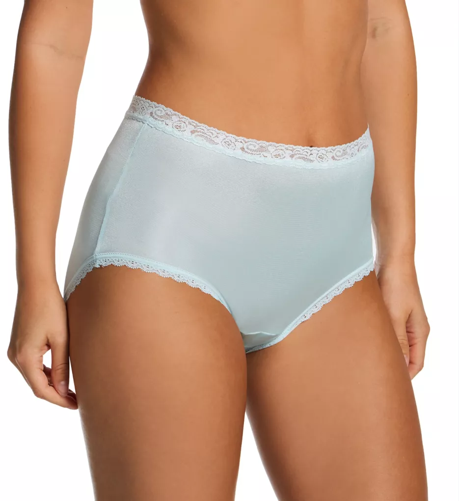 Lorraine Lace Trim Nylon Full Brief Panty - 3-Pack Pearl 5