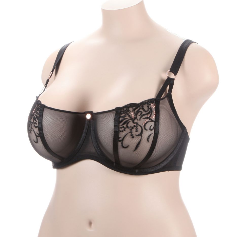 Ornate Non-Padded Balcony Bra