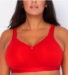 Cotton Luxe Wire Free Bralette Diva Red 44DD