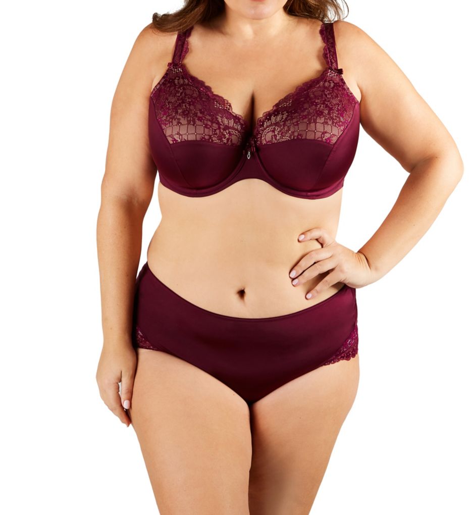 Curvy Couture full figure Tulip Lace Push Up Bra Bombshell Nude 34H