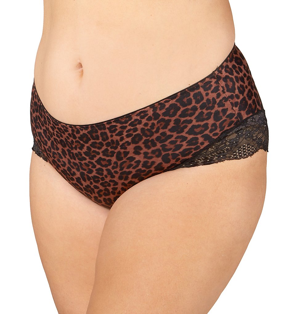 Curvy Couture : Curvy Couture 1169 Tulip Lace Hipster Panty (Designer Leo XS)