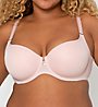 Curvy Couture Tulip Sheer Smooth T-Shirt Push Up Bra