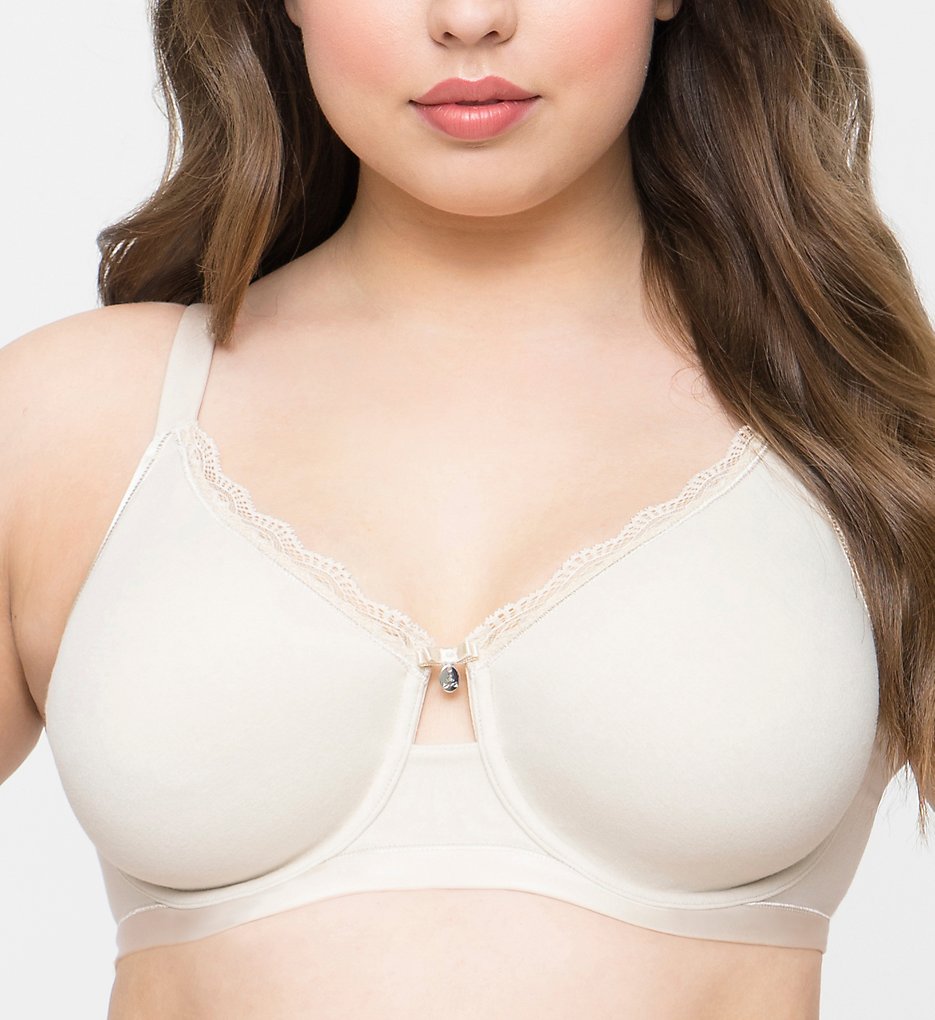 Curvy Couture (2098497) -- Curvy Couture 1291 Cotton Luxe Unlined Underwire Bra (Natural 36H)