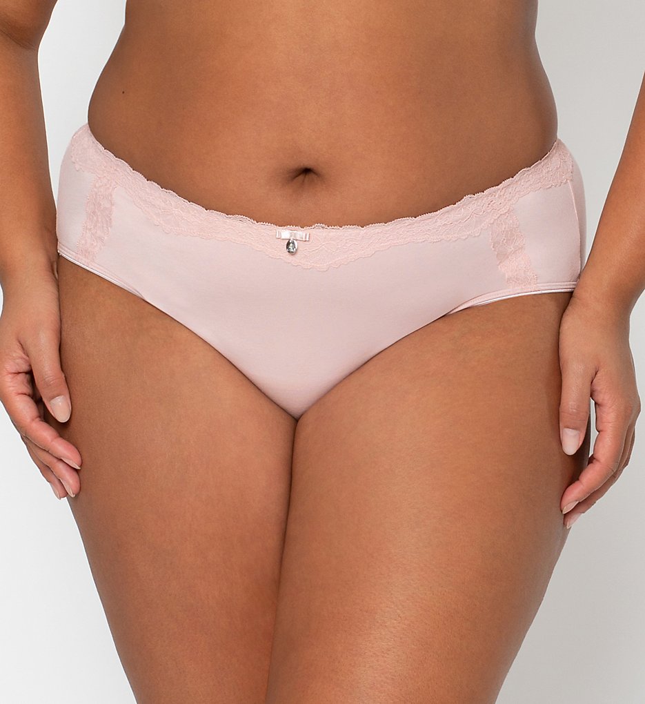 Curvy Couture : Curvy Couture 1302 Cotton Luxe Hipster Panty (Blushing Rose XL)
