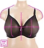 Curvy Couture Sheer Mesh Unlined Underwire Bra 1311 - Image 3
