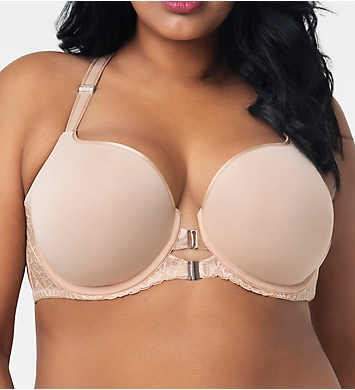 Curvy Couture Tulip Front Close Push Up T-Shirt Underwire Bra
