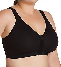 Cotton Luxe Front & Back Close Wireless Bra Black Hue 38D