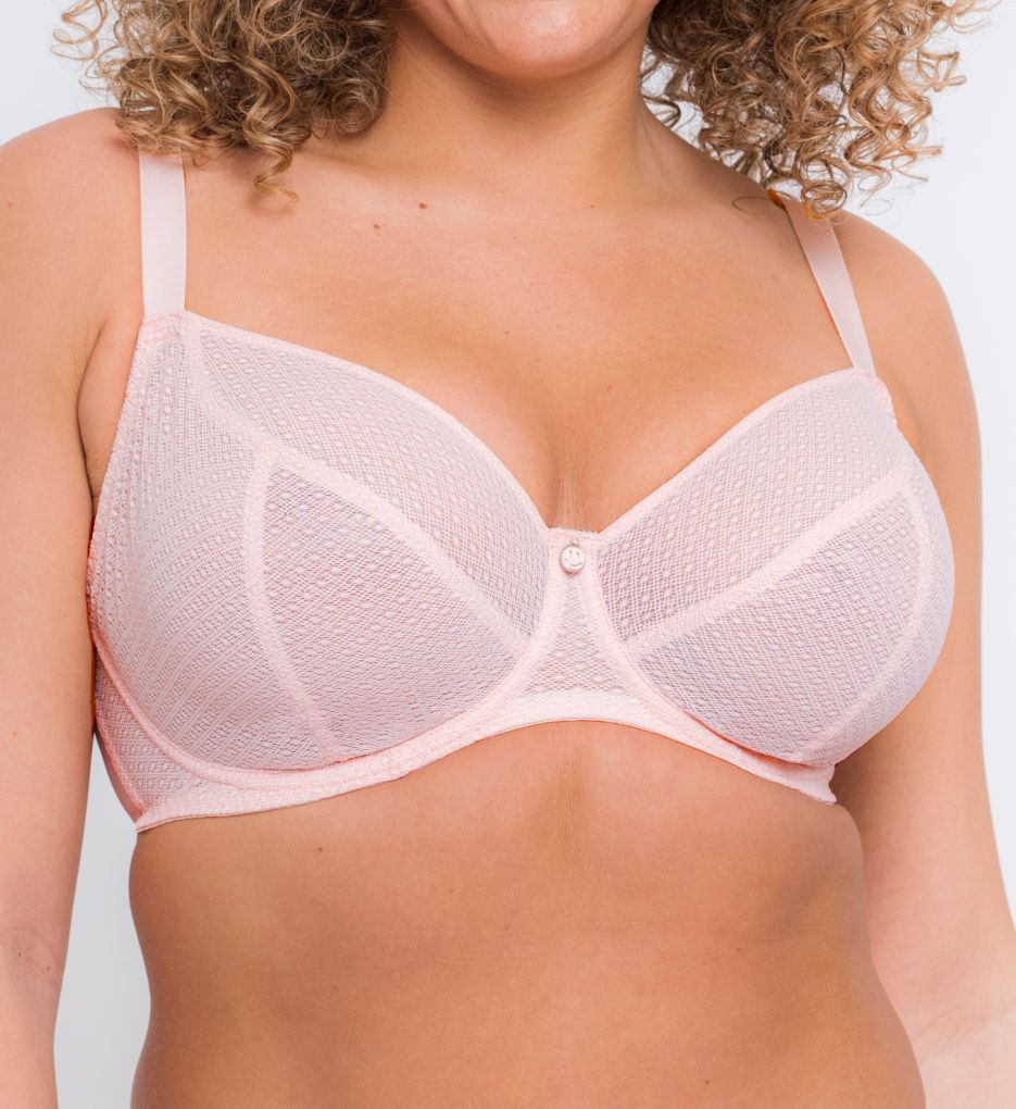 Buy DD-GG White Recycled Lace Comfort Full Cup Bra 40F, Bras