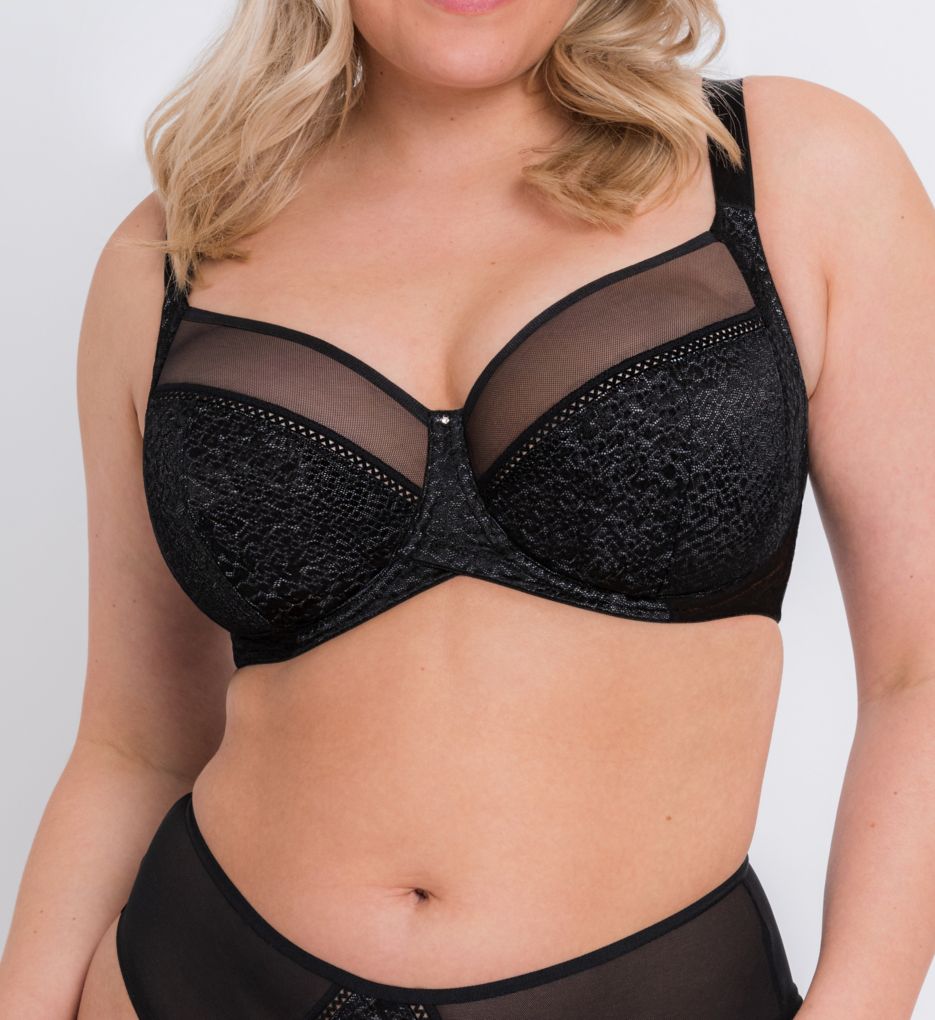 Amaze 4-Part Balcony Bra Black 44DD by Curvy Kate