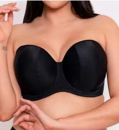 Luxe Strapless Multiway Underwire Bra Jet Black 38HH