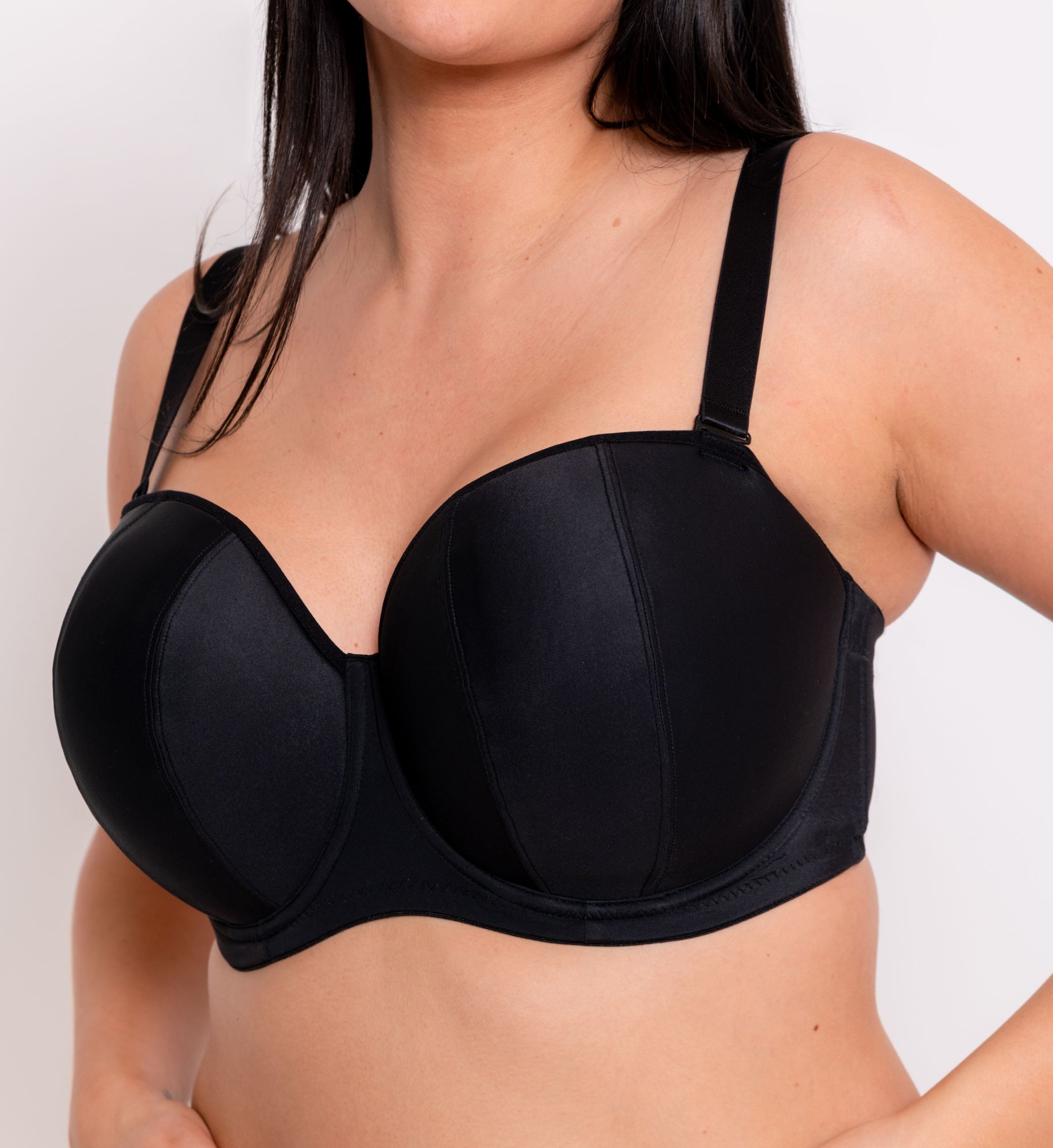 Curvy Kate Luxe Strapless Multiway Underwire Bra Jet Black 30J  - Image 1