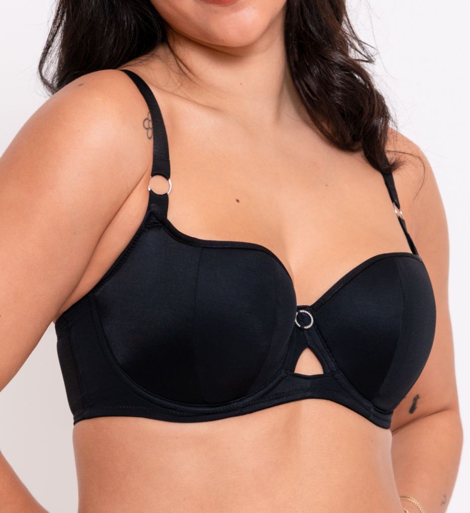 Curvy Kate Women's Superplunge Kiss Padded Plunge Bra, Black, 30E at   Women's Clothing store