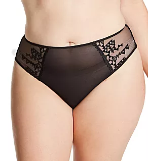 Centre Stage Deep Thong Panty Black 2X