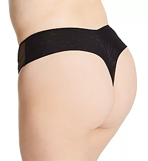 Centre Stage Deep Thong Panty Black 2X