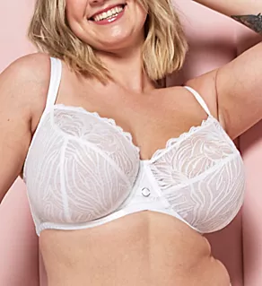 Lace Daze Underwire Balcony Bra White 34E