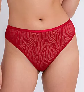 Lace Daze Brazilian Panty Lipstick Red XS