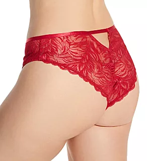 Lace Daze Brazilian Panty Lipstick Red XS