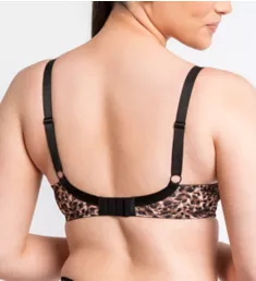 Lifestyle Sheer Plunge Multi Part Cup Bra Animal Print 30F