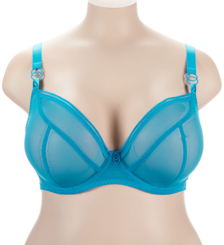 Curvy Kate Lifestyle Sheer Plunge Multi Part Cup Bra Capri Blue 32E  - Image 1