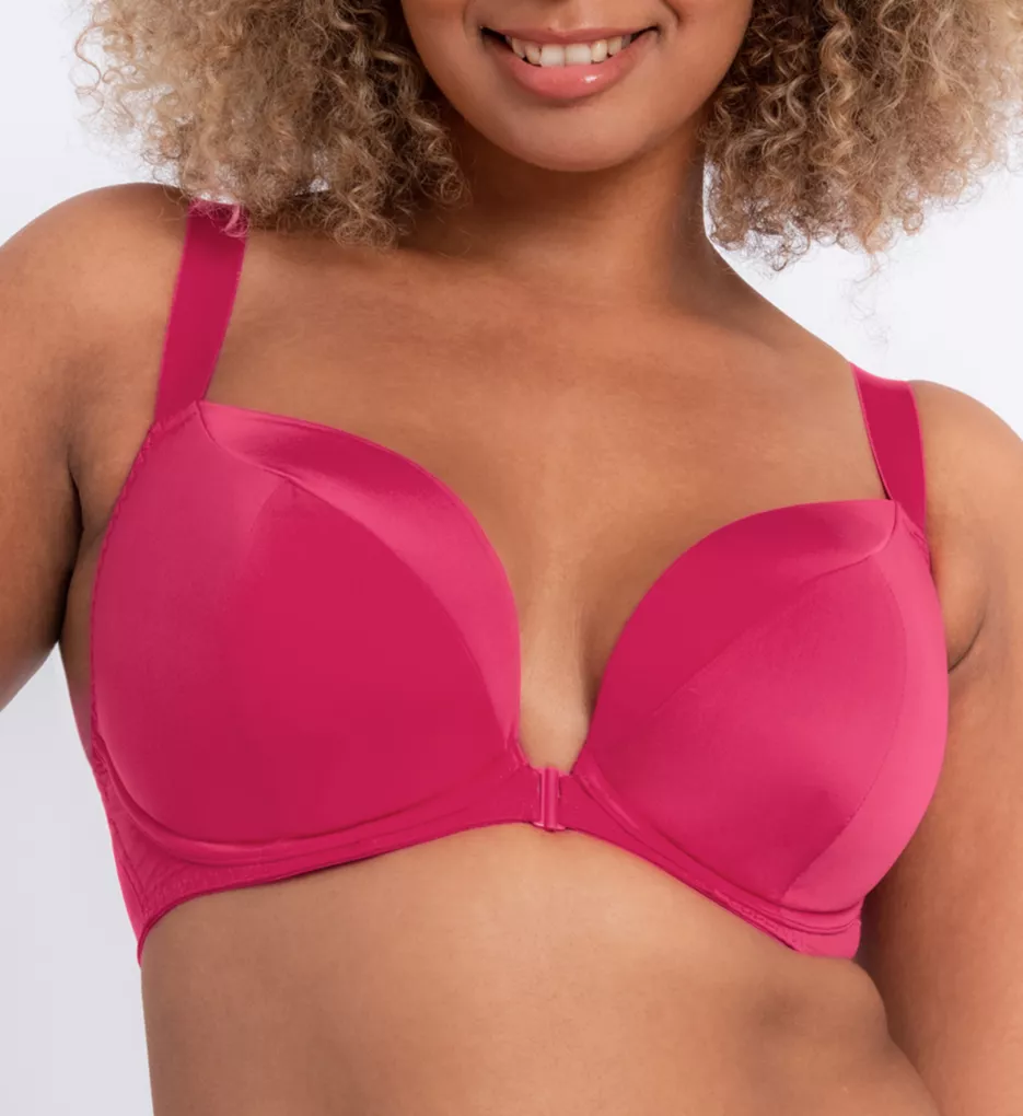 Superplunge Kiss Padded Front Close Plunge Bra Hot Pink 32E
