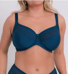 Wonderfully 4 Part Cup Balcony Bra Deep Blue 44F