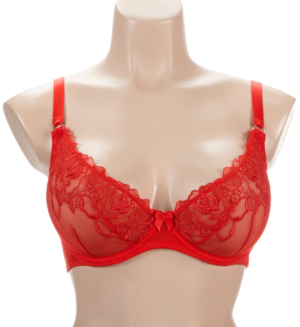 Curvy Kate Stand Out Scooped Plunge Underwire Bra Fiery Red 36HH  - Image 1
