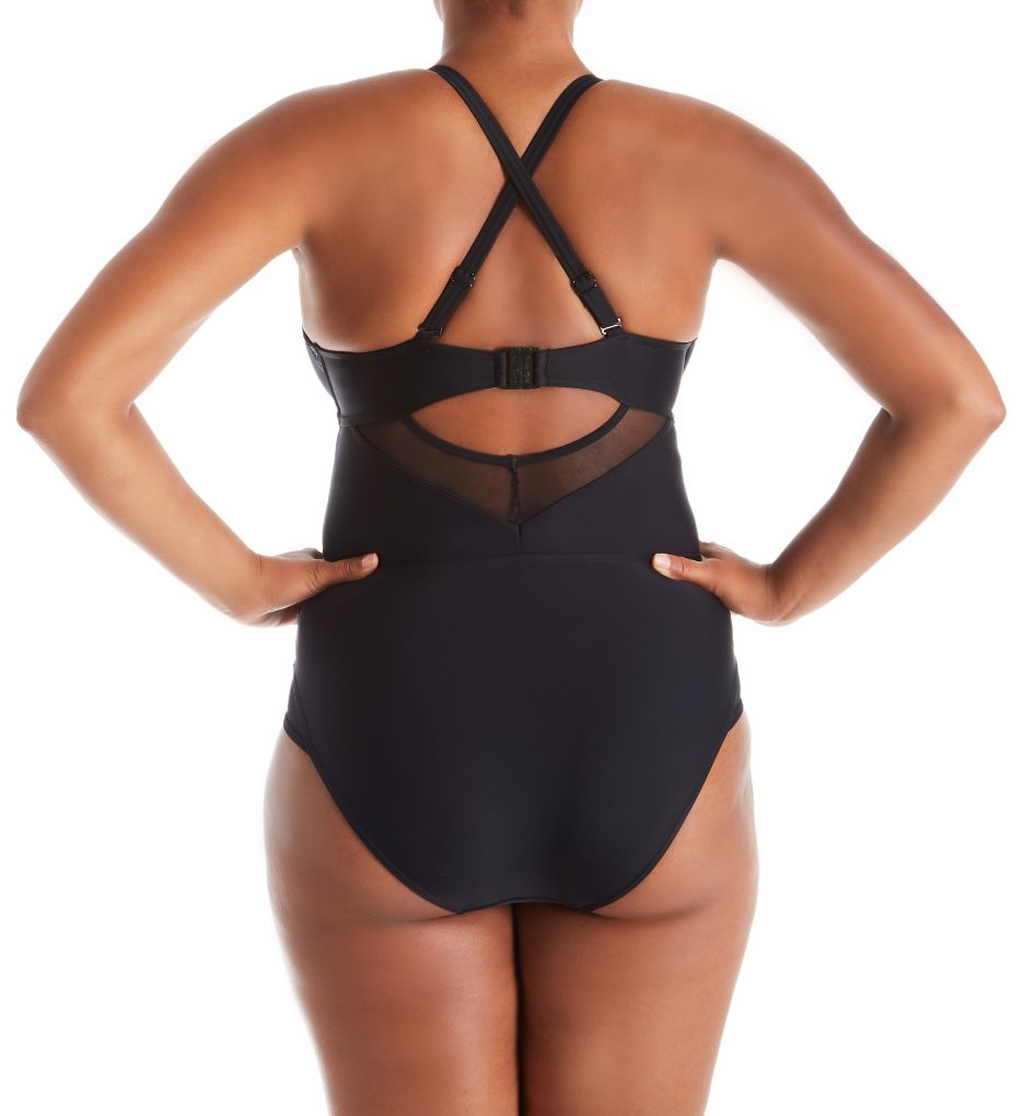 Sheer Class Plunge One Piece Swimsuit-cs1